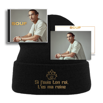 Pack CD "Souf" + Bonnet Homme Roi + Carte dédicacée
